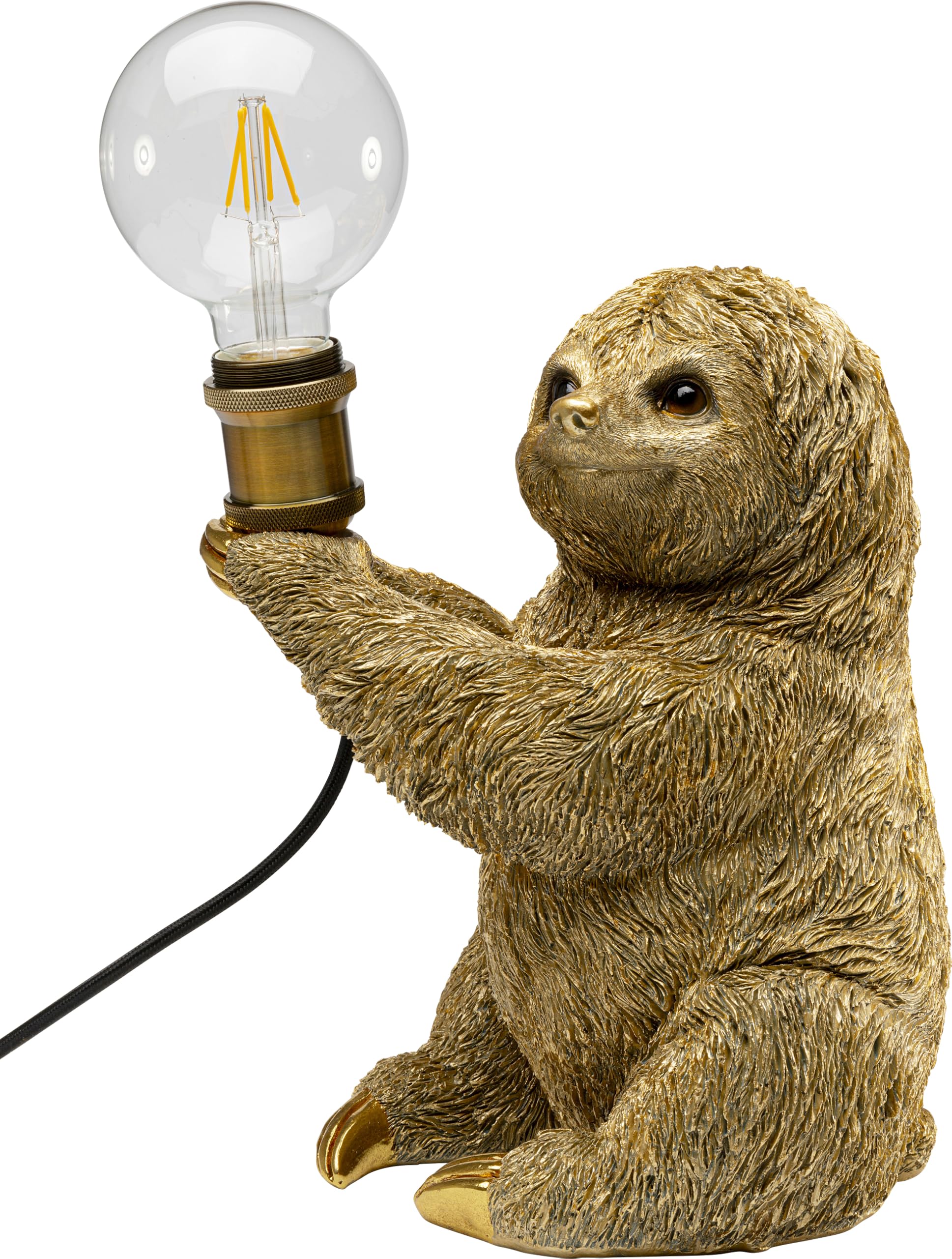 kare-design-tischleuchte-animal-faultier-gold-30x25x20-cm-e14 image 3