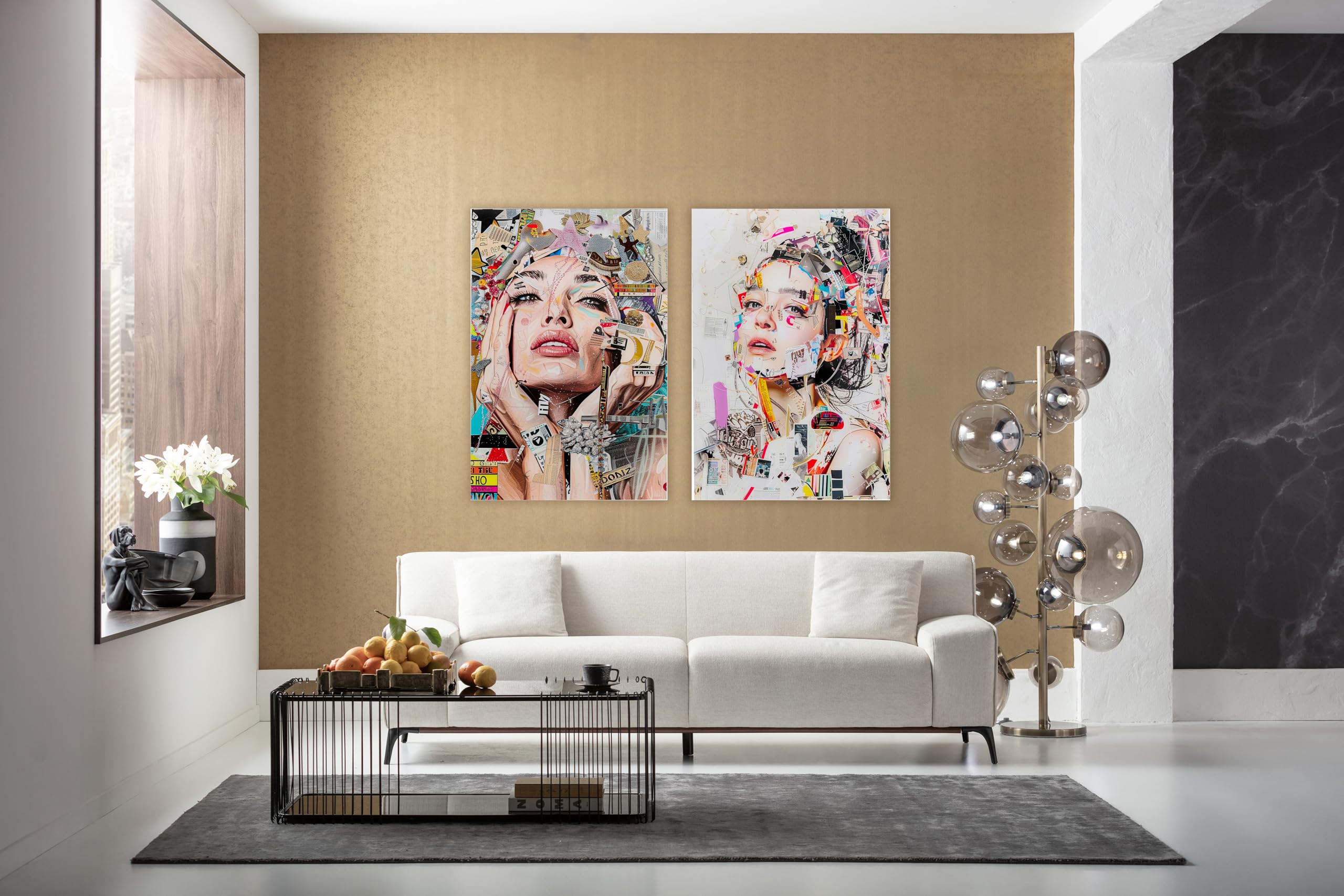 kare-design-glasbild-artsy-portrait-mehrfarbig-wandbild-80-x-120-cm-aus-esg-sich image 2