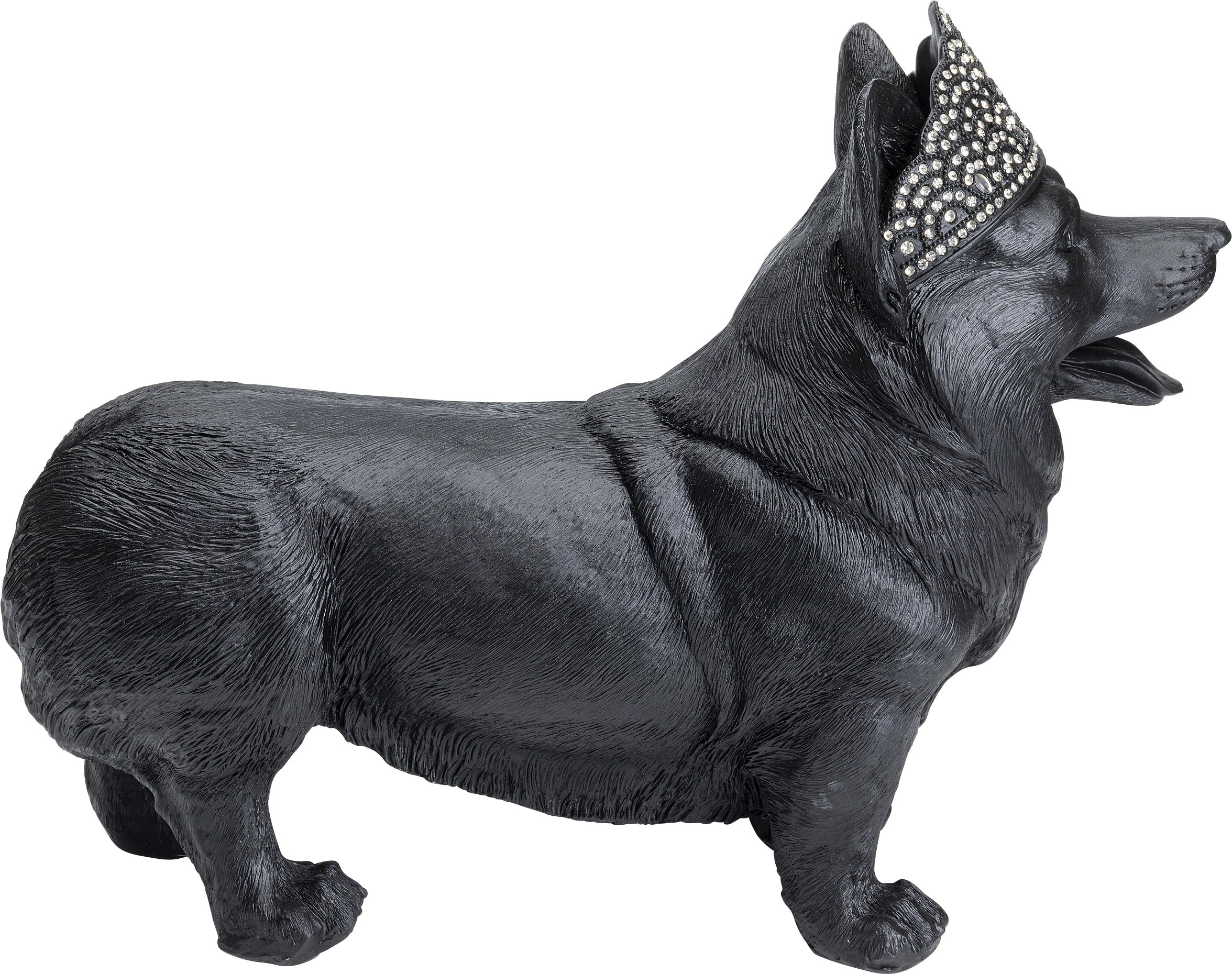 kare-design-royal-standing-corgi-deko-figur-schwarz-52-cm image 2