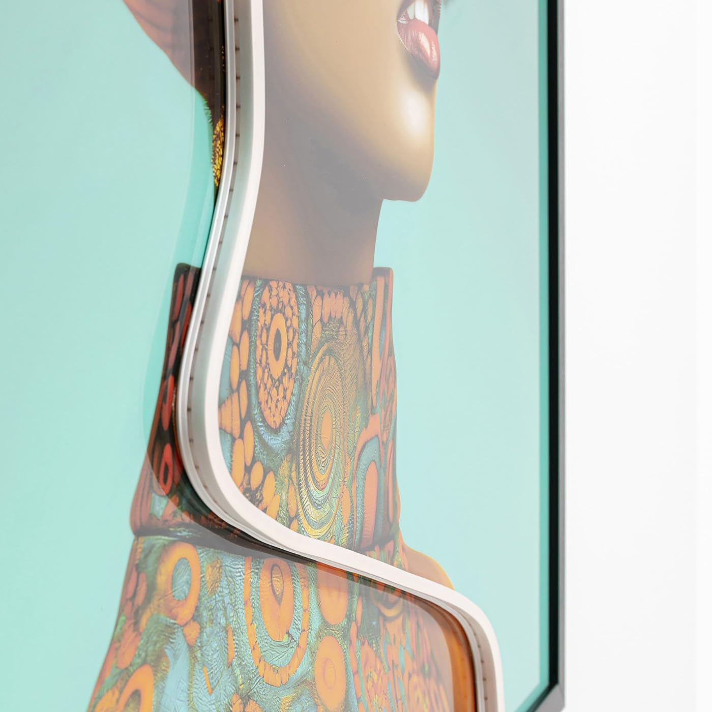 kare-design-wandbild-led-sun-hat-woman-80x80-cm-beleuchtetes-glasbild-gelb-mehrf image 2