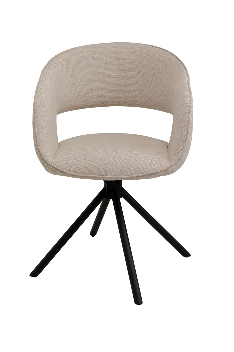 kare-design-drehstuhl-gina-schwarz-beige-80x54x53-cm-drehbar image 1