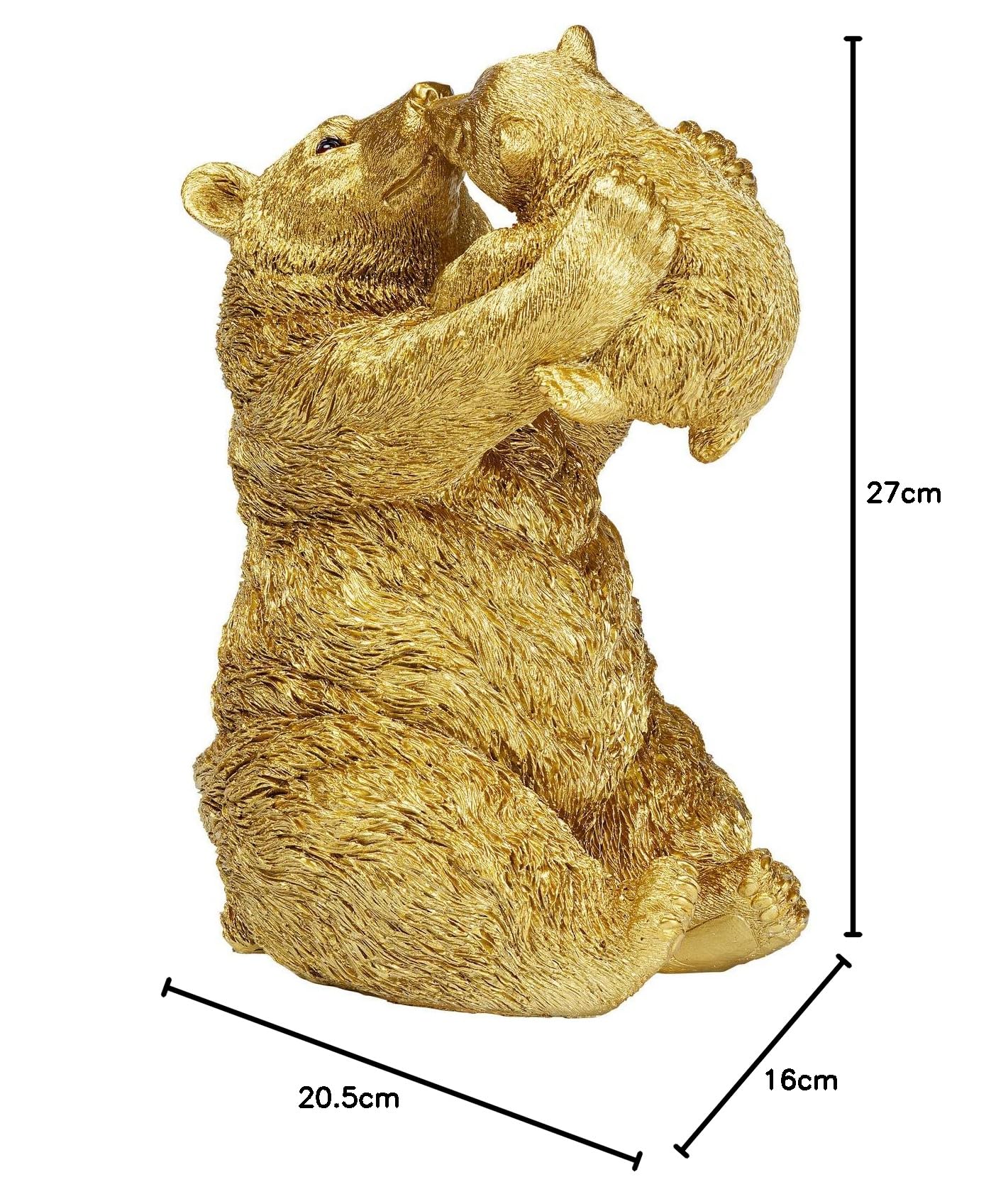 kare-design-dekofigur-bear-lucky-mom-gold-27-cm-handbemalter-b-r image 6