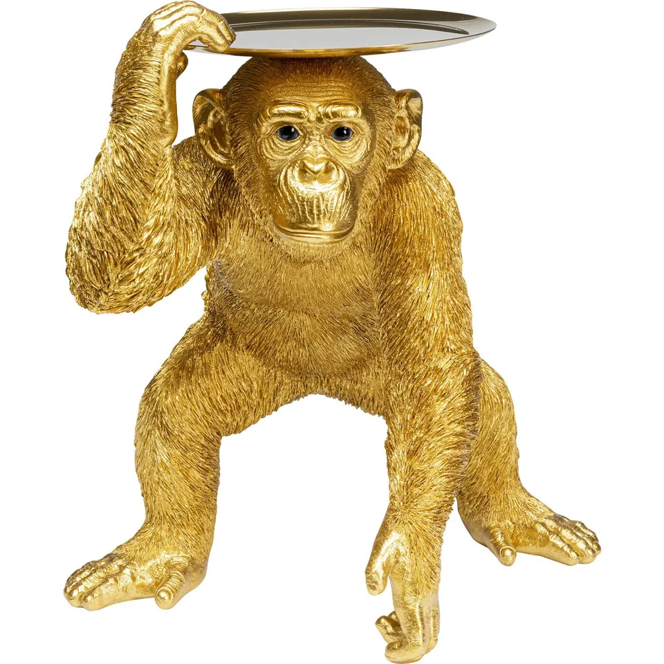 kare-design-butler-playing-chimp-deko-figur-gold-52-cm-mit-tablett image 1