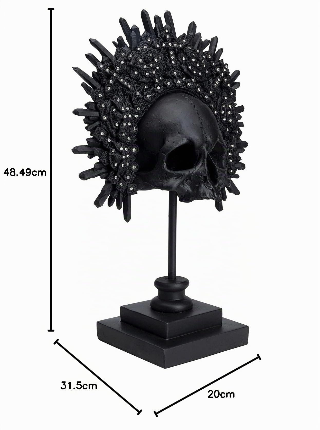 kare-design-king-skull-totenkopf-skulptur-schwarz-48-5-cm image 6