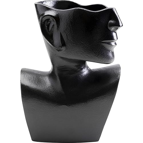 kare-design-rostoro-side-vase-schwarz-aluminium-27-cm-blumenvase image 8