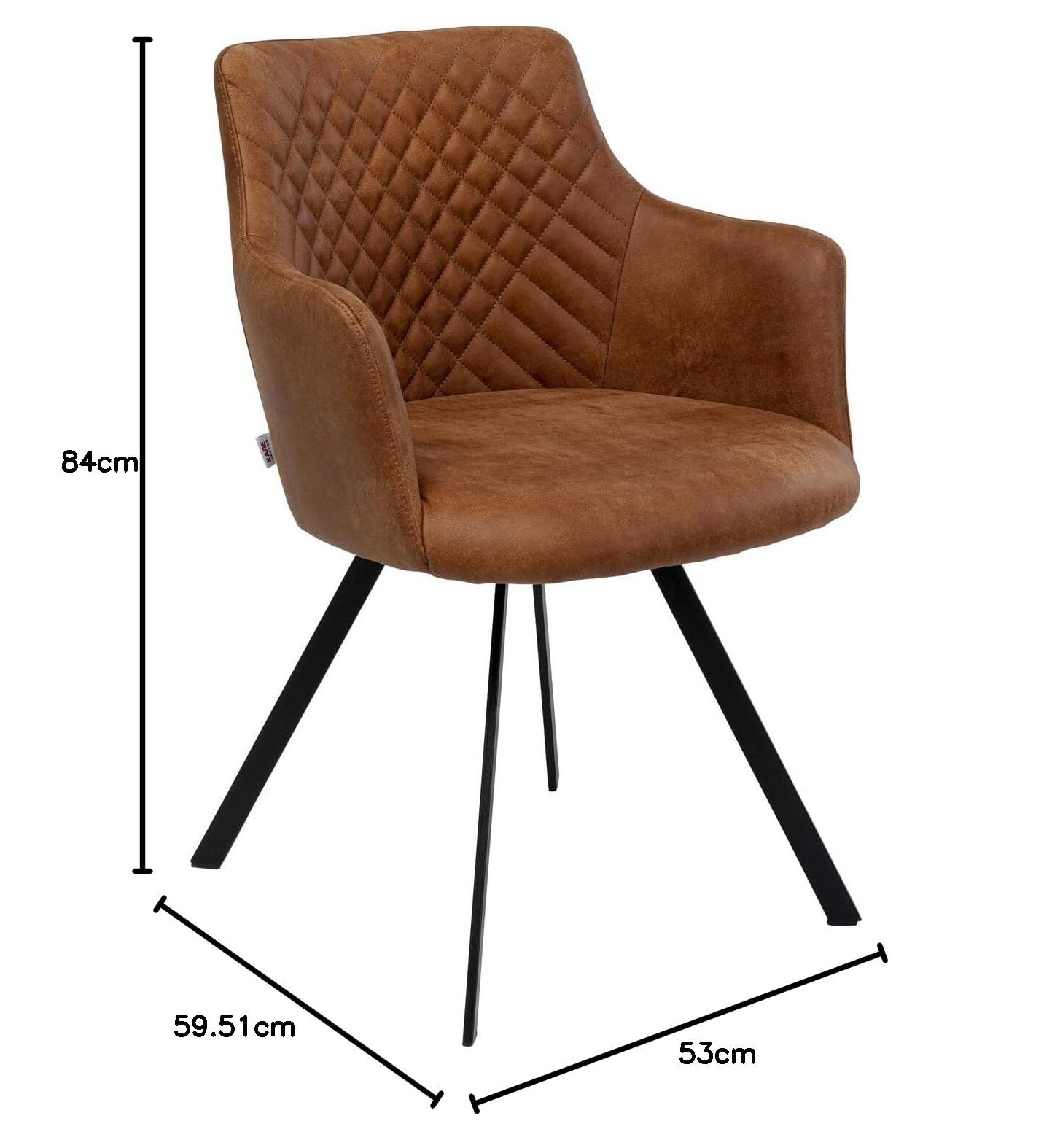 kare-design-drehstuhl-coco-braun-esszimmerstuhl-360-drehbar-84x53x60cm image 3