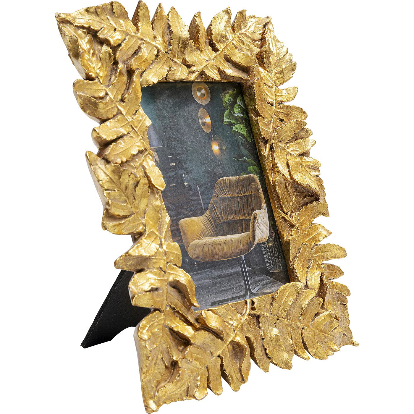 kare-design-leaves-bilderrahmen-gold-10x15-cm-pflanzen-motiv image 3