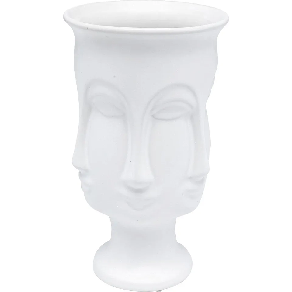 kare-design-caras-deko-vase-wei-23-cm-keramik-tischvase-mit-gesicht image 1