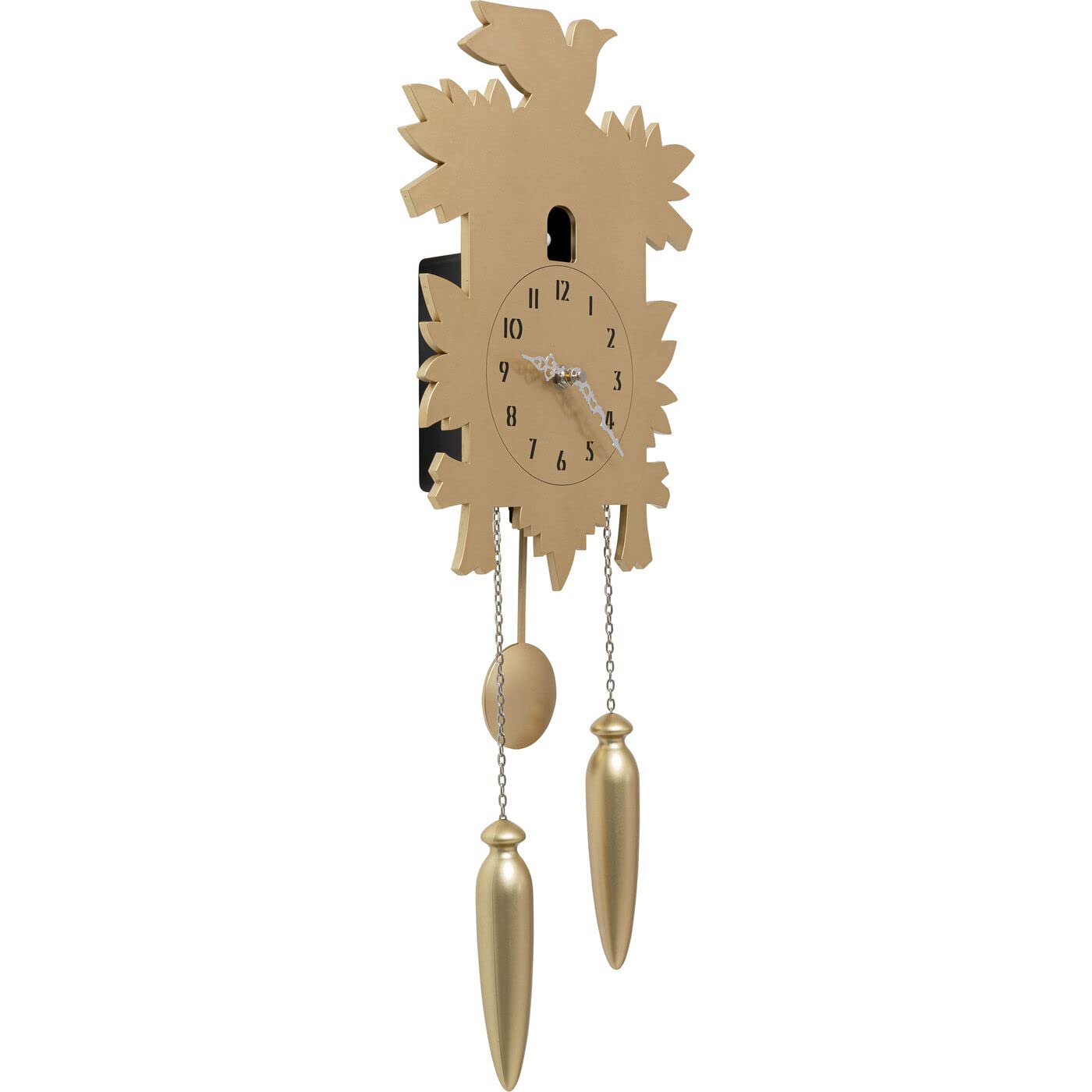 kare-design-wanduhr-cuckoo-bird-matt-gold-58-3x23-5x6-cm image 2