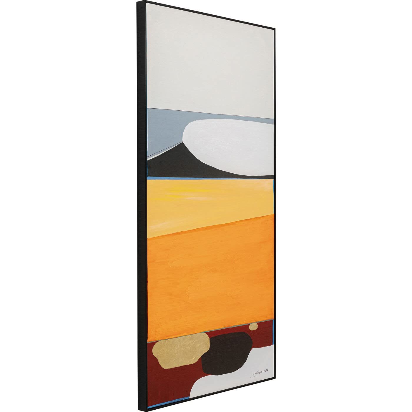 kare-design-gerahmtes-bild-abstract-shapes-orange-73x143cm-leinwandbild-abstrakt image 5