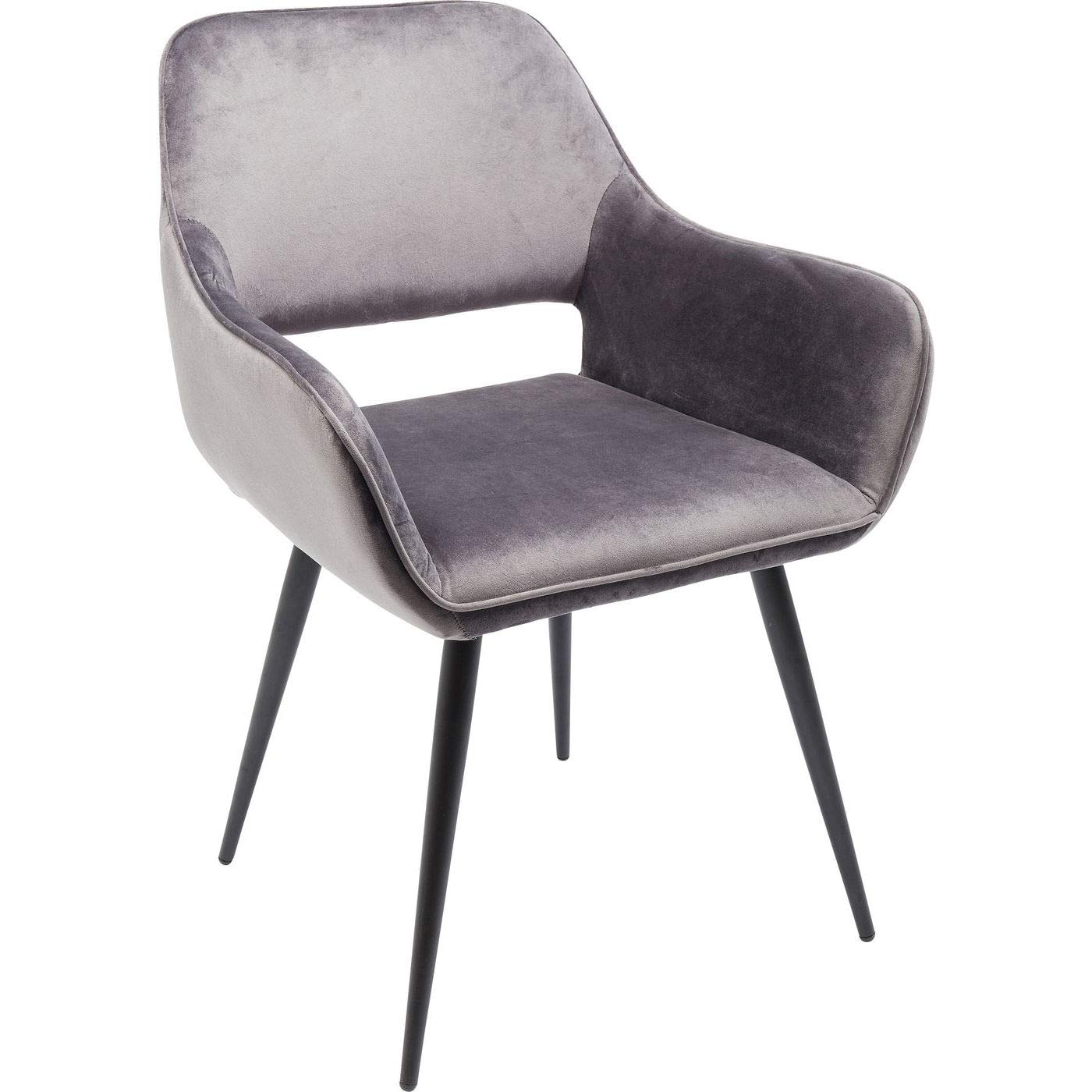 kare-design-san-francisco-armlehnstuhl-grau-samtoptik-esszimmer-und-loungestuhl- image 1