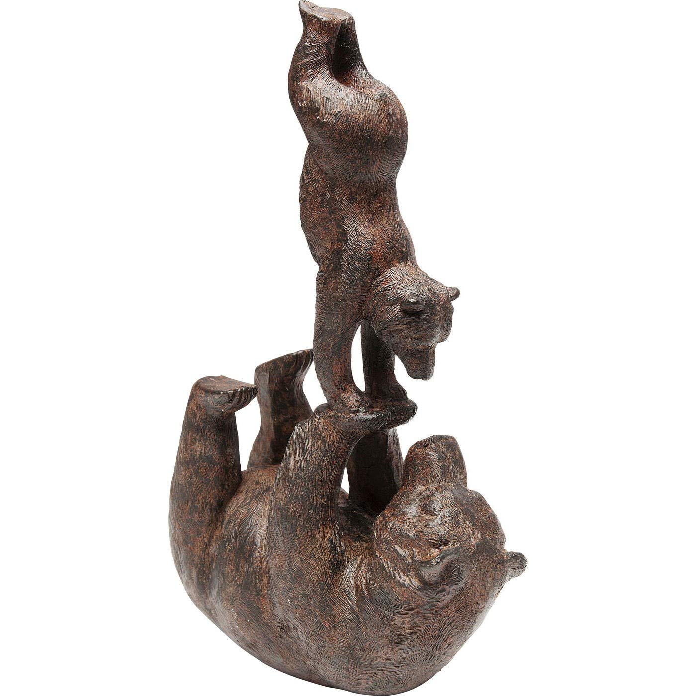 kare-design-artistic-bears-handstand-deko-figur-braun-27x18x9-cm image 1