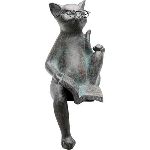 kare-design-deko-figur-cats-life-grau-schwarz-28x12x6-cm image 7