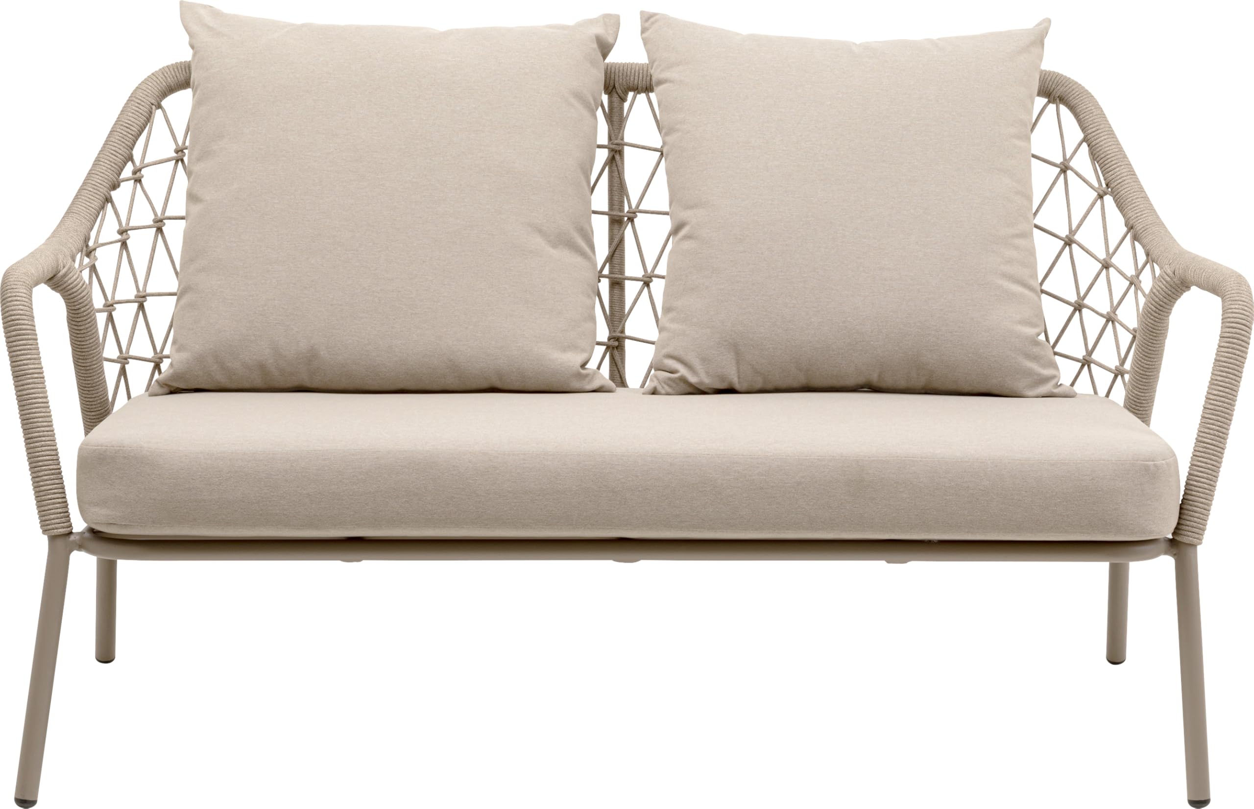 kare-design-bank-milos-taupe-outdoor-sitzbank-2-personen-77x165x72-cm image 1