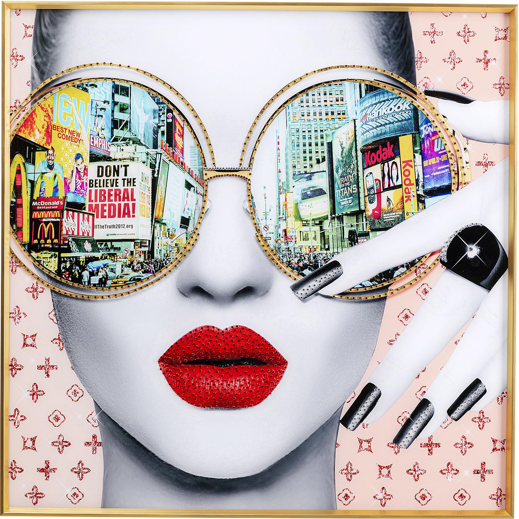 kare-design-wandbild-times-square-view-bunt-120x120-cm image 8
