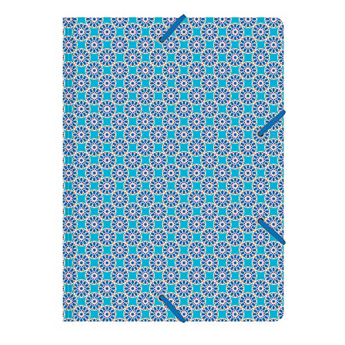 cedon-sammelmappe-de-luxe-a4-t-rkis-eckspanner-mit-3-innenklappen image 3