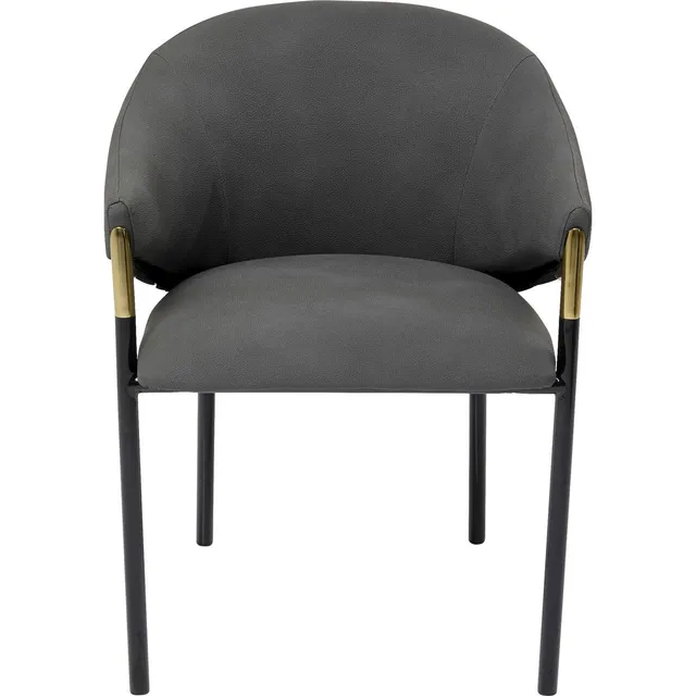 kare-design-boulevard-armlehnstuhl-grau-schwarz-lederoptik-79x57x57-cm image 1