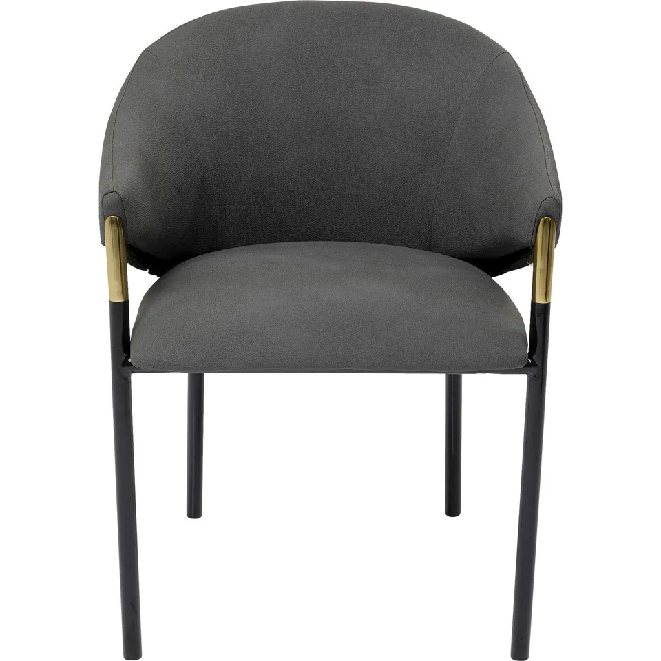 kare-design-boulevard-armlehnstuhl-grau-schwarz-lederoptik-79x57x57-cm image 1