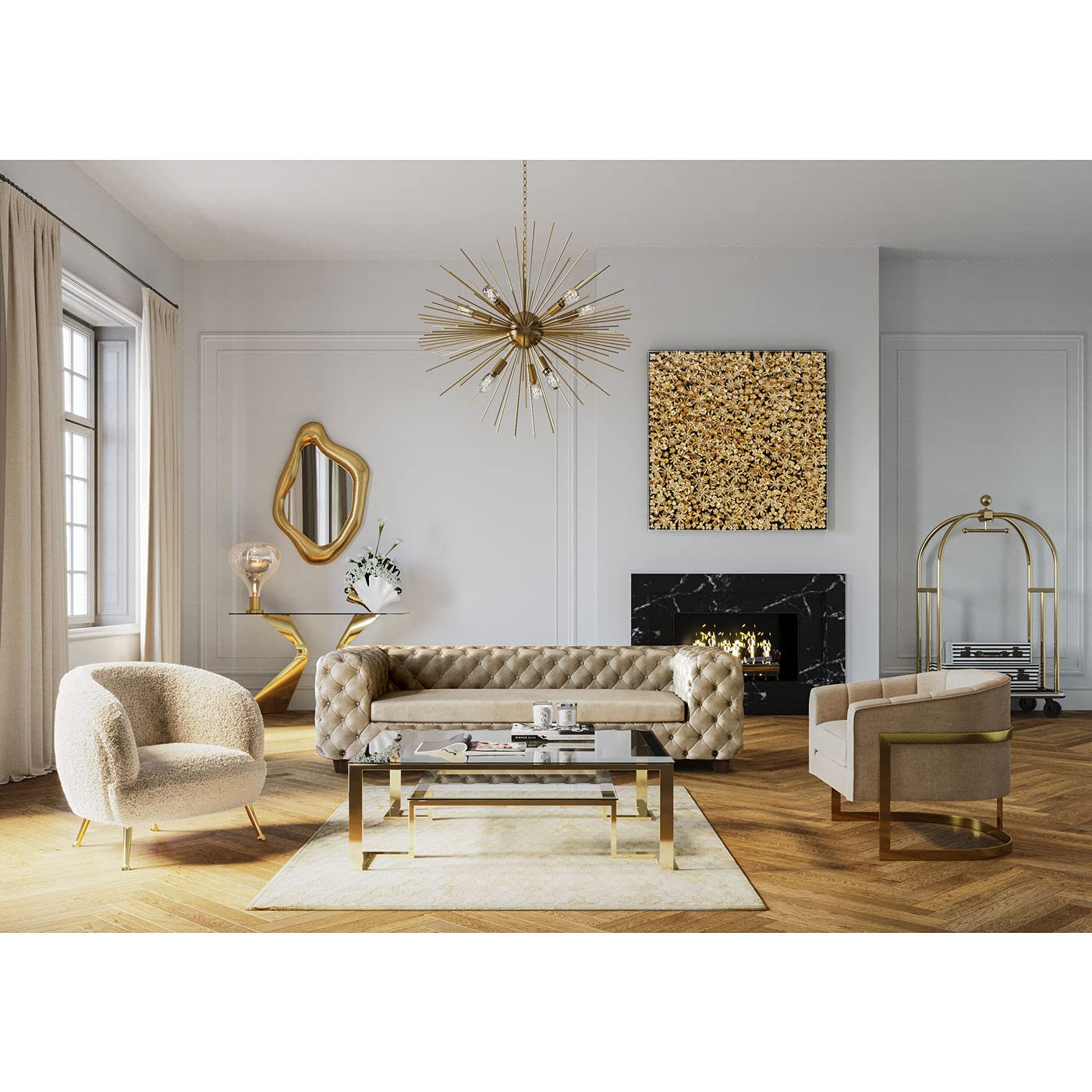 kare-design-gloria-konsole-82x140x45-cm-konsolentisch-gold-mit-glasplatte image 2