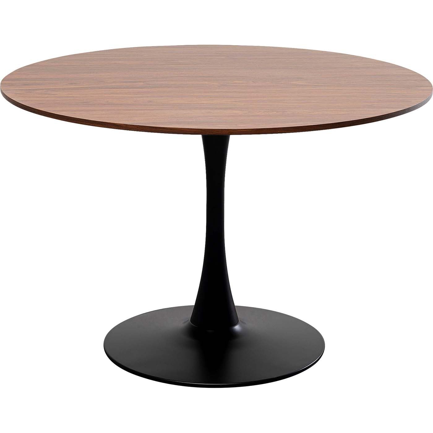 kare-design-schickeria-esstisch-rund-walnuss-schwarz-110-cm image 1