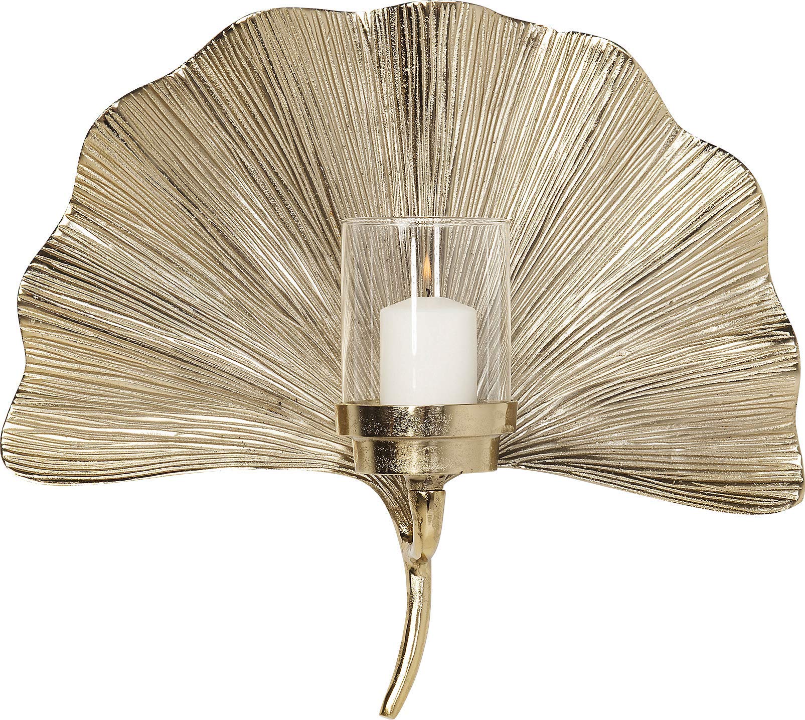 kare-design-wandkerzenhalter-ginkgo-blatt-gold-45-cm image 4