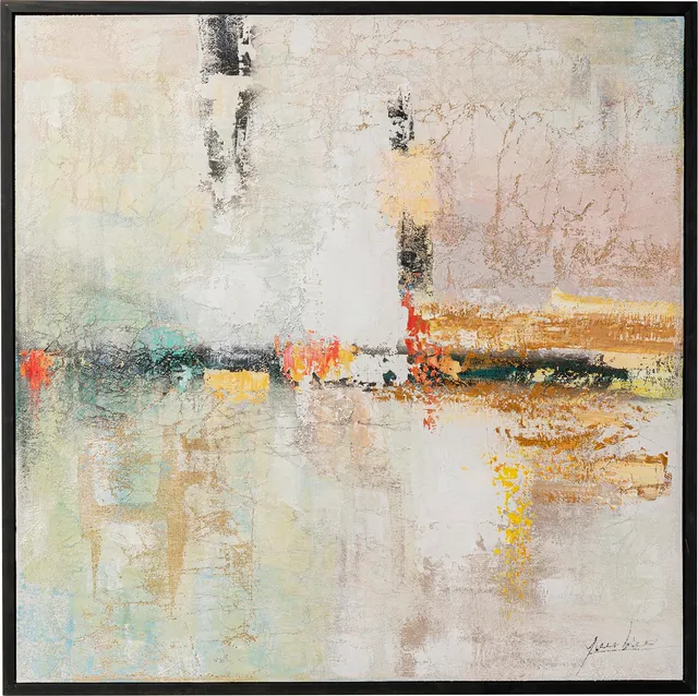 kare-design-bild-mit-rahmen-dust-gold-leinwandbild-120x120x2-8-cm image 1