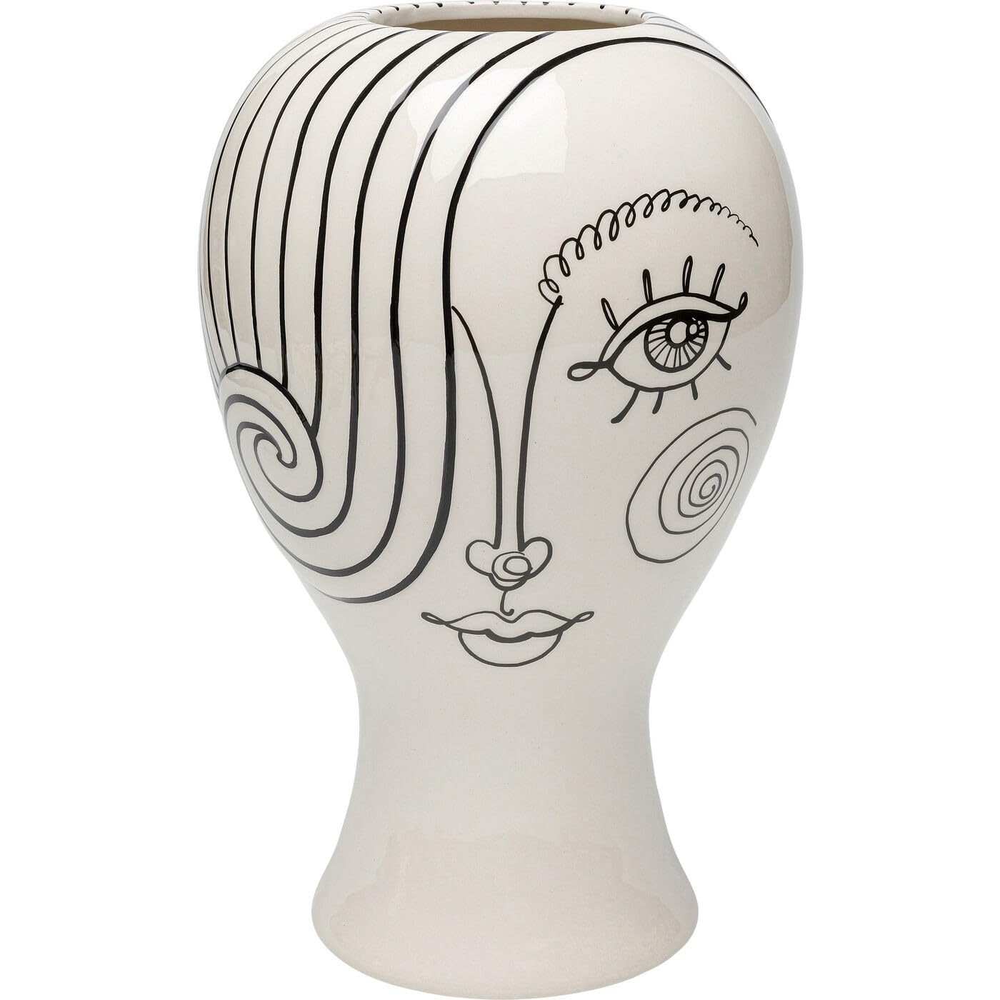 kare-design-vase-ladies-dress-blumenvase-keramik-schwarz-wei-31x18x8-cm image 7
