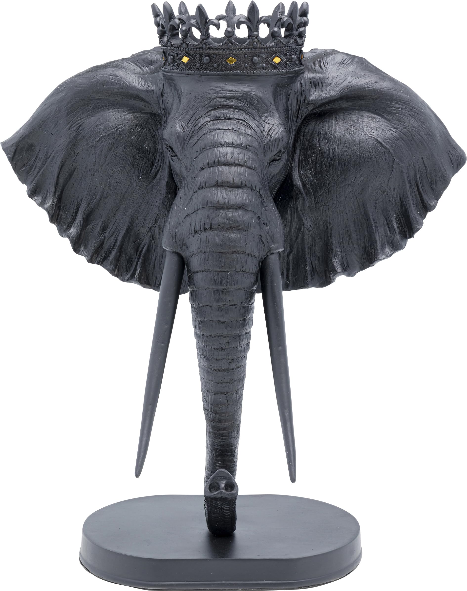 kare-design-deko-objekt-elephant-royal-schwarz-57cm-elefant-figur-f-r-wohnzimmer image 1