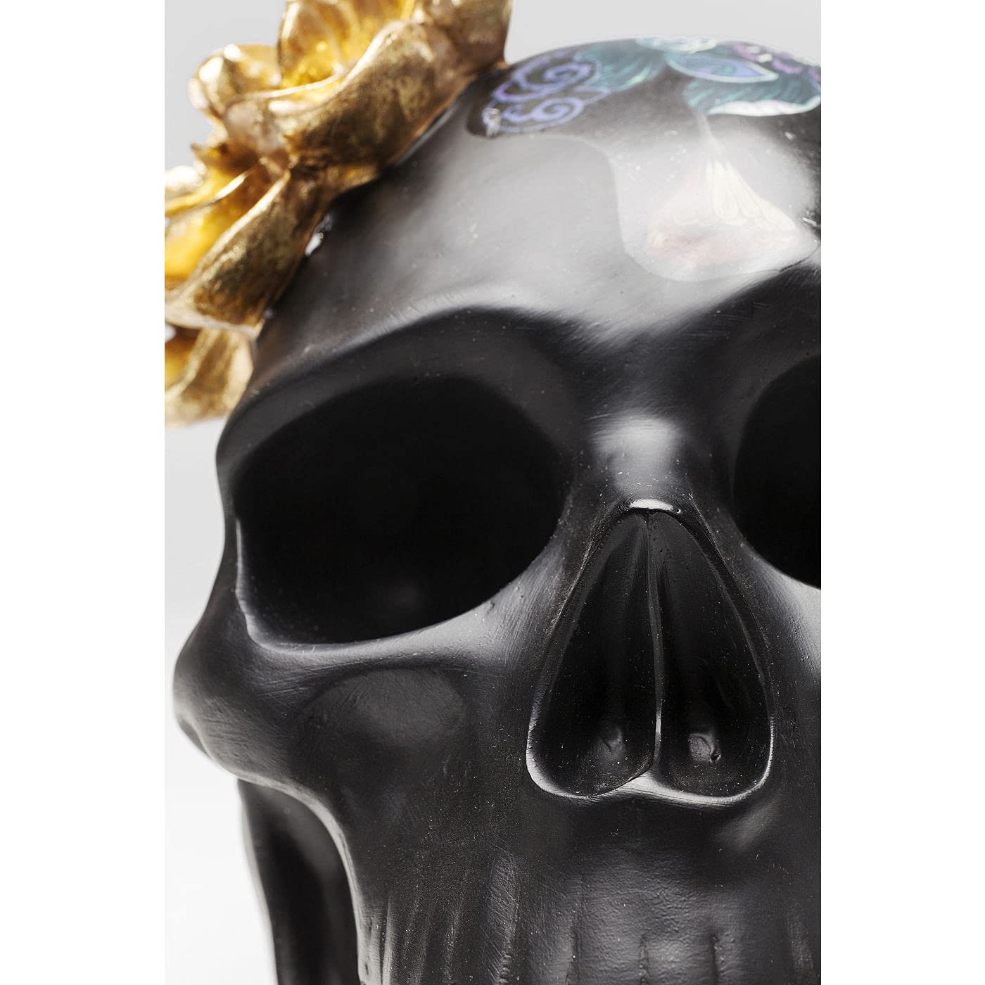kare-design-deko-objekt-flower-skull-schwarz-totenkopf-skulptur-22-3x24x17-1-cm image 7