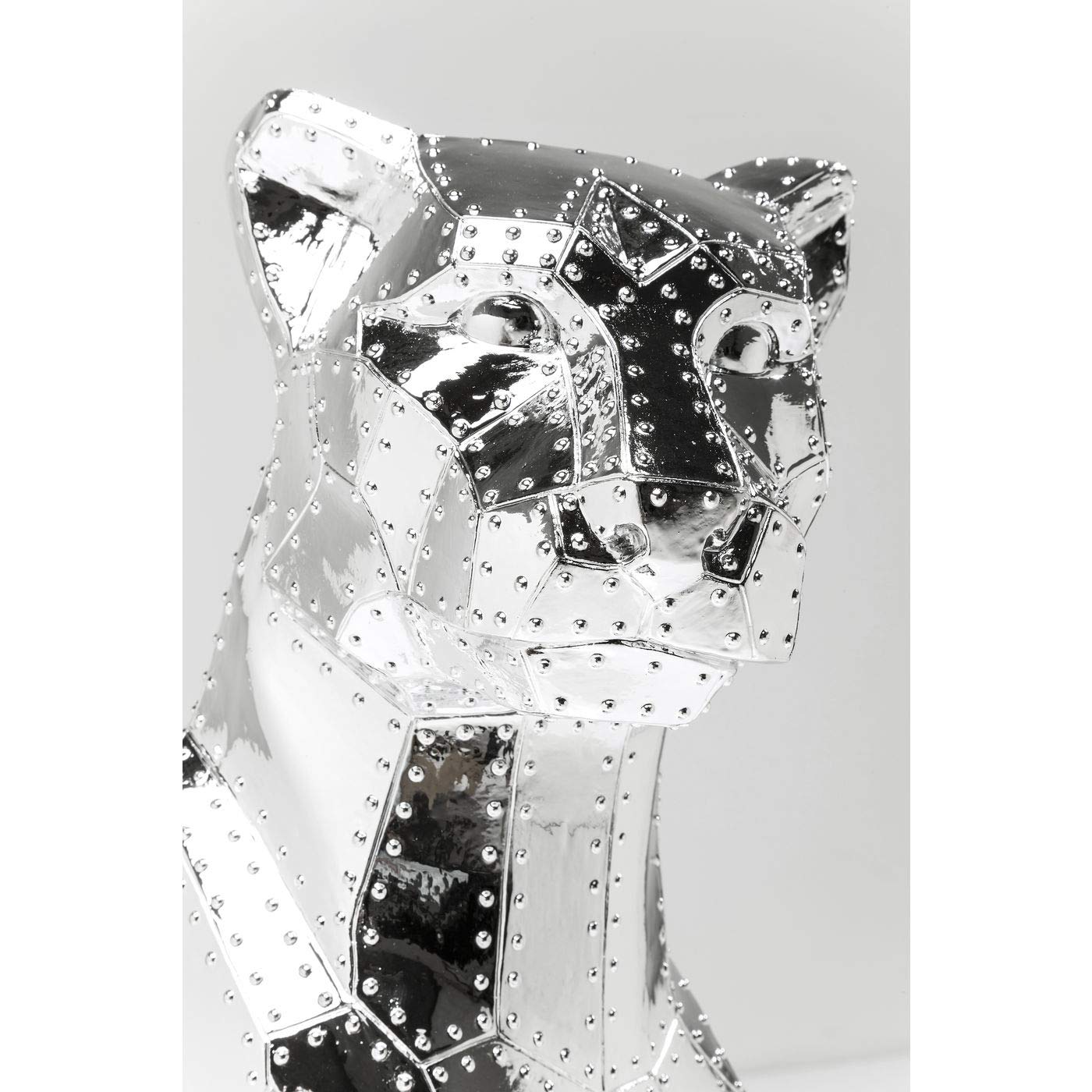 kare-design-deko-figur-sitting-cat-rivet-chrome-silber-82x36x43cm image 4