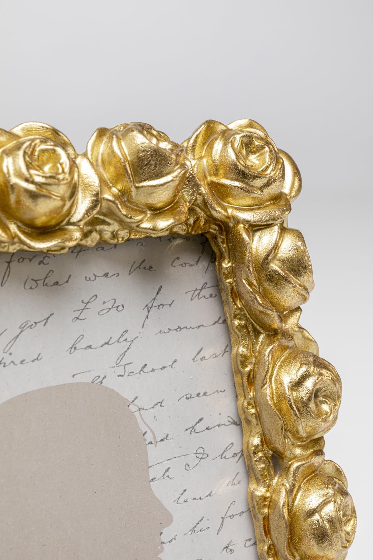 kare-design-bilderrahmen-rose-blossom-gold-rosen-motiv-wohnzimmer image 3