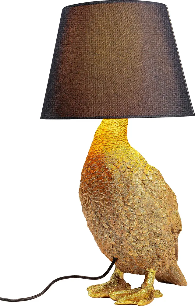 kare-design-tischleuchte-animal-duck-gold-braun-53x31x31-cm image 1