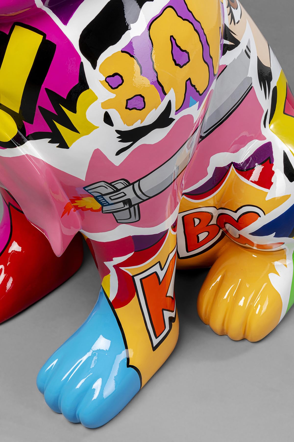 kare-design-graffiti-dog-deko-figur-mehrfarbig-handbemalt-49x24x8-cm image 8
