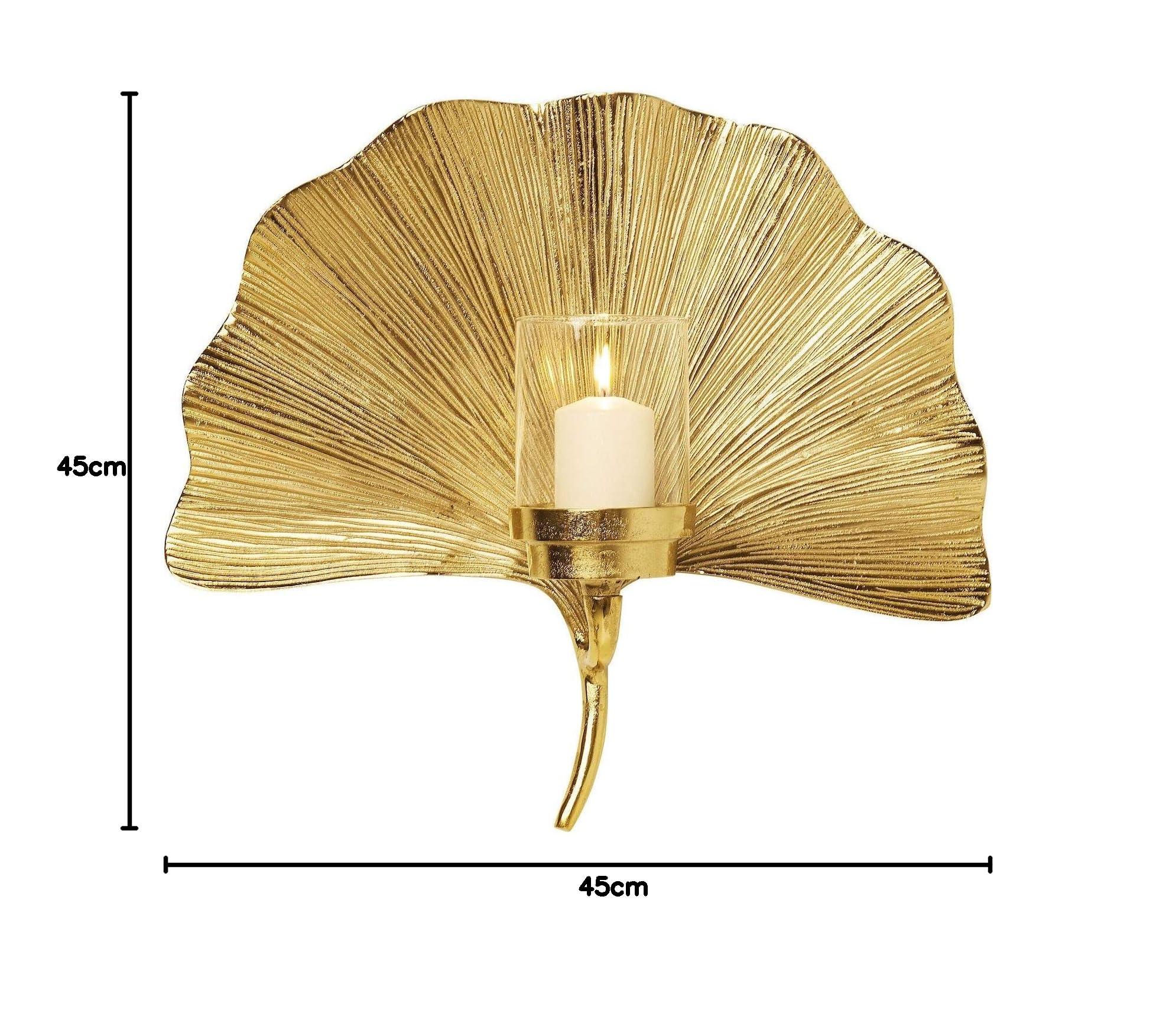 kare-design-wandkerzenhalter-ginkgo-blatt-gold-45-cm image 7