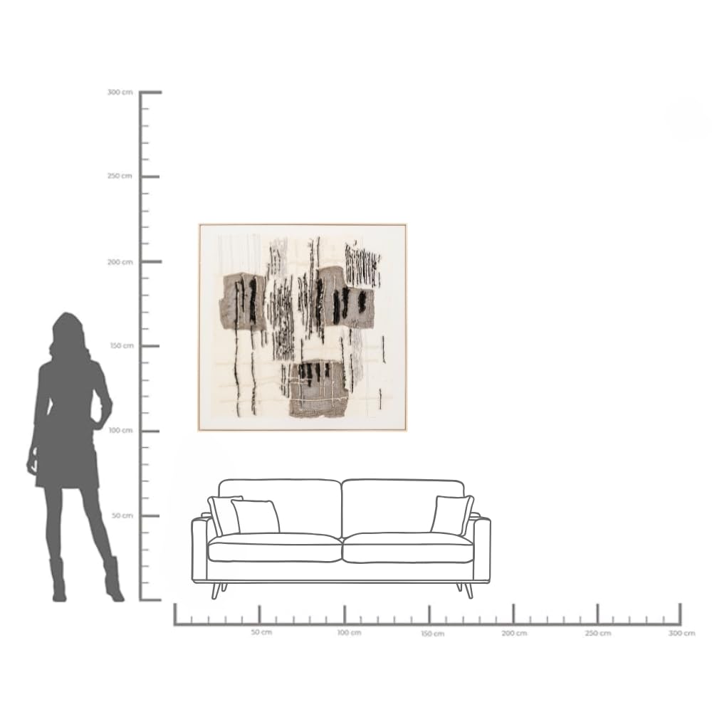 kare-design-leinwandbild-cucito-beige-120x120-cm-handgemalt image 3