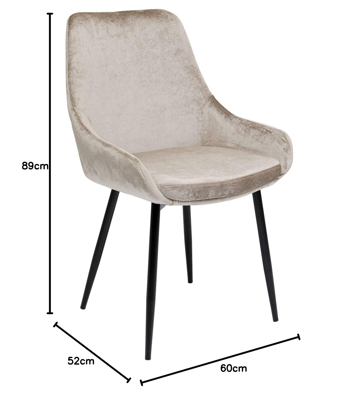 kare-design-east-side-pearl-esszimmerstuhl-champagne-samtoptik-89x52x60-cm image 3