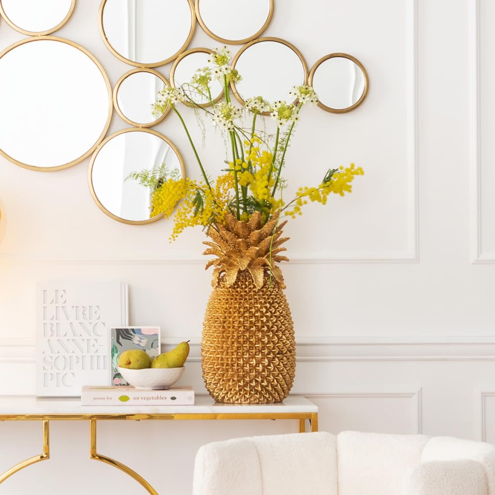 kare-design-deko-vase-pineapple-gold-xl-50x25x25-cm image 2