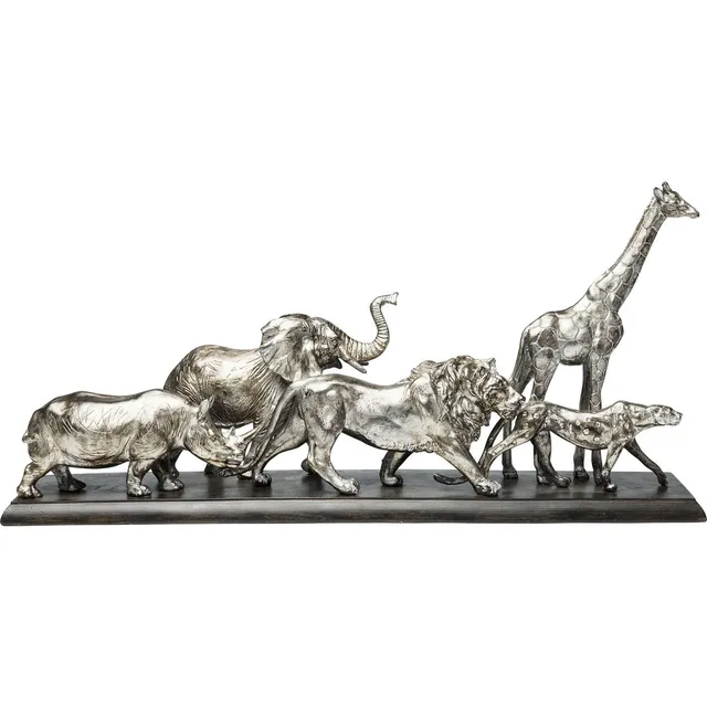 kare-design-deko-objekt-animal-journey-silber-36x71x16-cm image 1