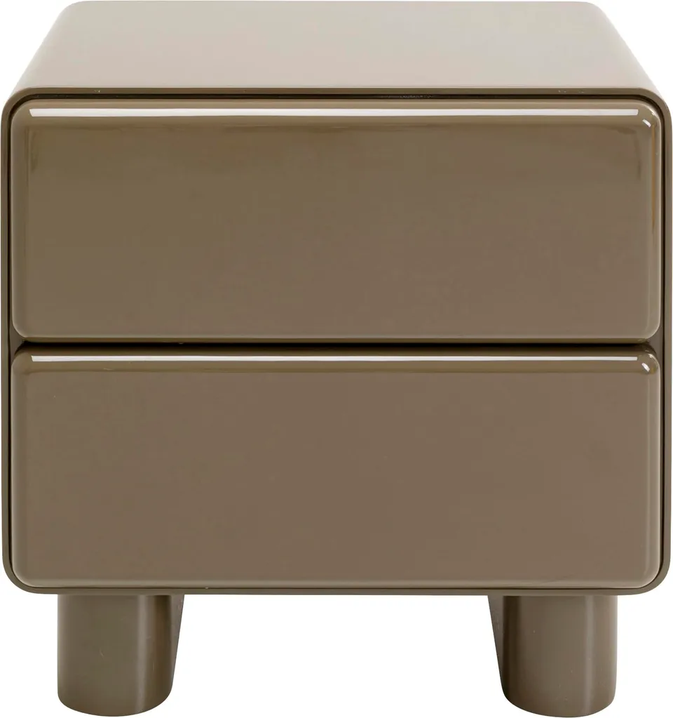 kare-design-eliano-kommode-nachttisch-khaki-2-schubladen-57x43x57-cm image 1