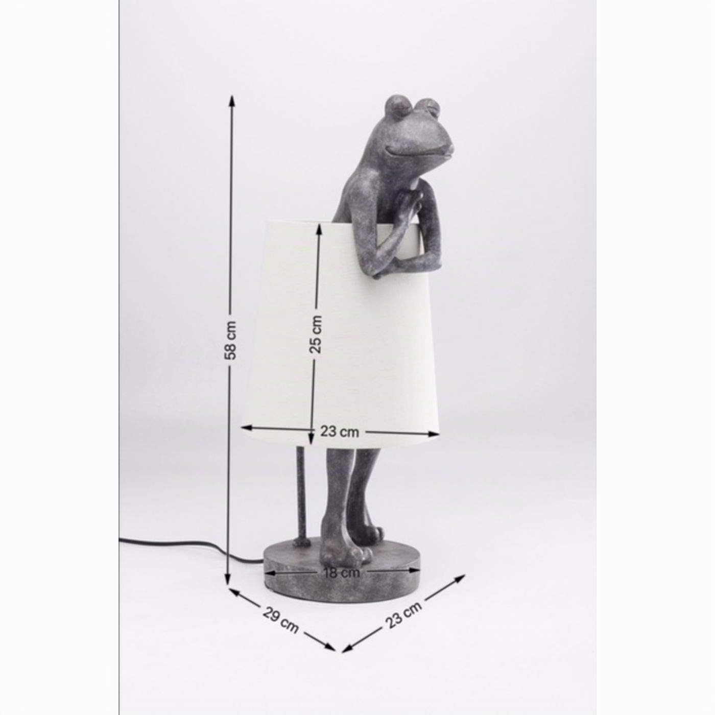 kare-design-animal-frog-tischleuchte-grau-58x23x29-cm image 6