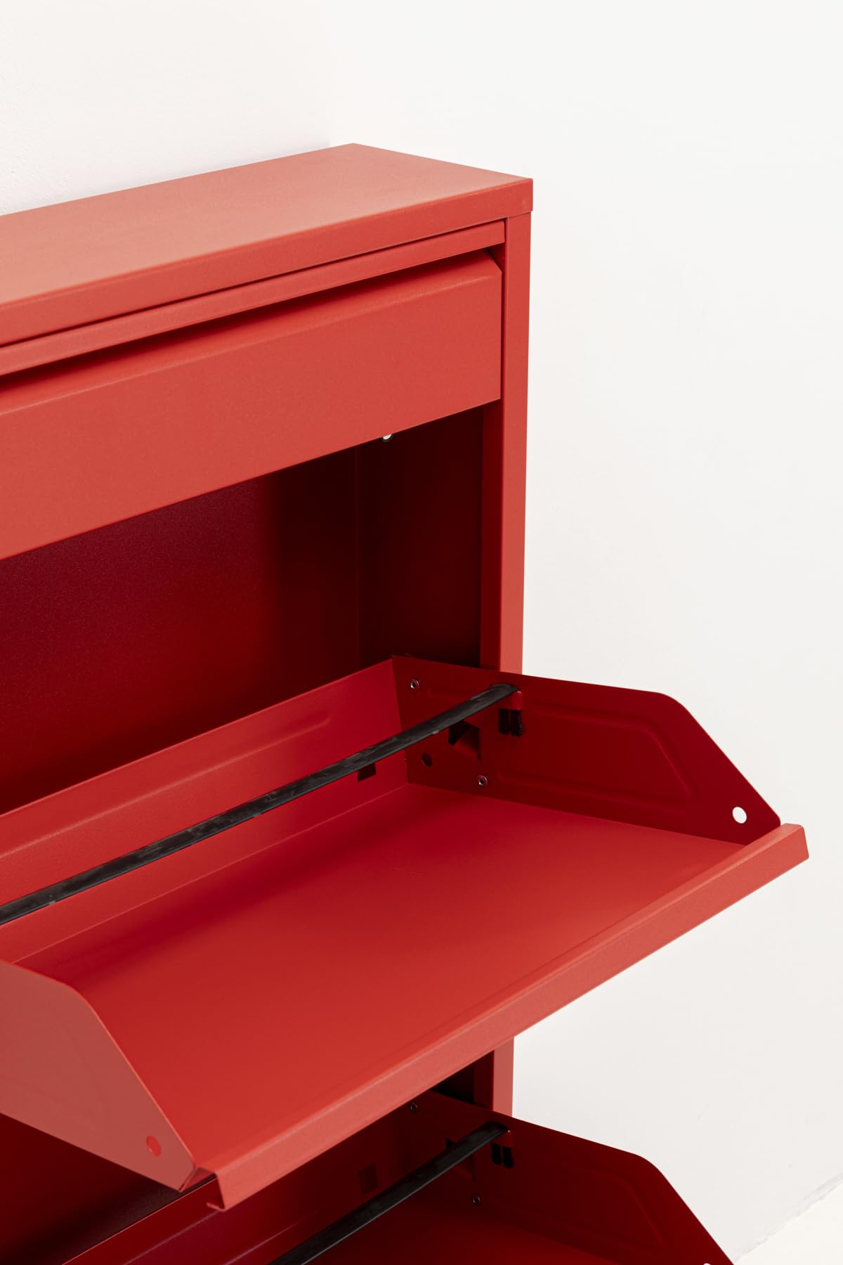 kare-design-schuhschrank-caruso-rot-metall-115x50x15-cm image 6