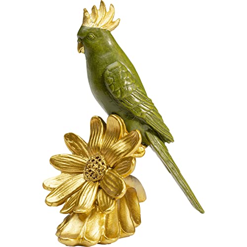 kare-design-flower-parrot-deko-figur-gold-gr-n-13x13x8-cm image 5