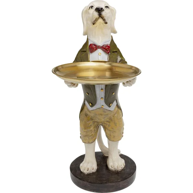kare-design-deko-figur-gentleman-dog-tray-hund-mit-tablett-43-cm image 1