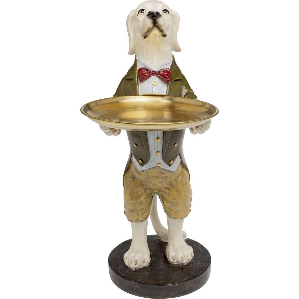 kare-design-deko-figur-gentleman-dog-tray-hund-mit-tablett-43-cm image 1
