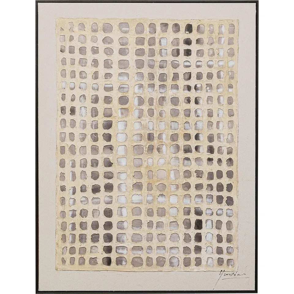 kare-design-wandbild-glitter-curtain-beige-gerahmtes-acryl-bild-120x90-cm image 1