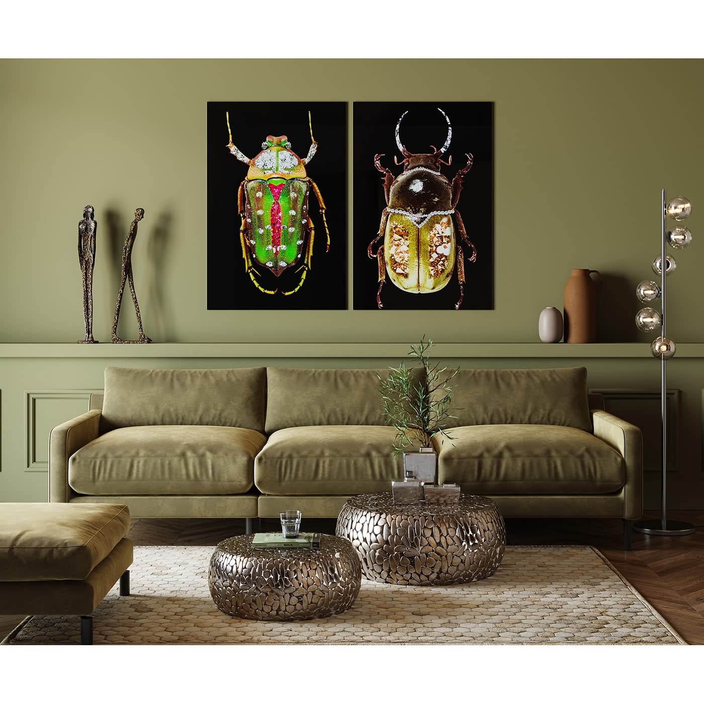 kare-design-pebbles-deluxe-couchtisch-2er-set-silber-rund image 2