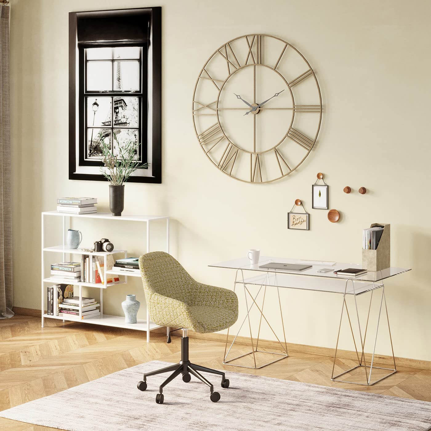 kare-design-factory-wanduhr-silber-120-cm-durchmesser image 2