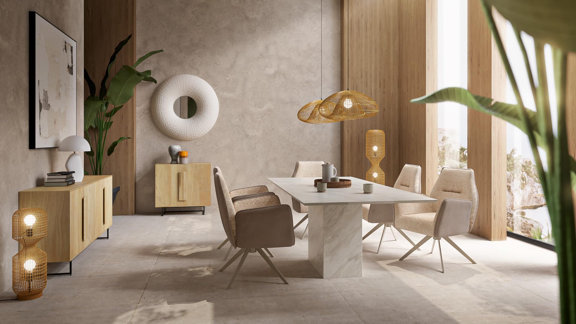 kare-design-drehstuhl-liverpool-beige-90x64x61-cm-drehbarer-polsterstuhl-esszimm image 2