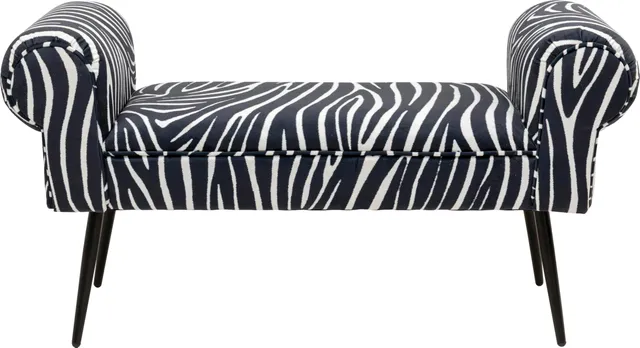 kare-design-bank-wing-zebra-sitzbank-polsterbank-grau-100x35x54-cm image 1