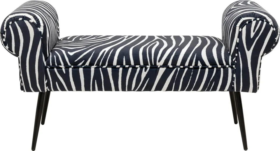 kare-design-bank-wing-zebra-sitzbank-polsterbank-grau-100x35x54-cm image 1